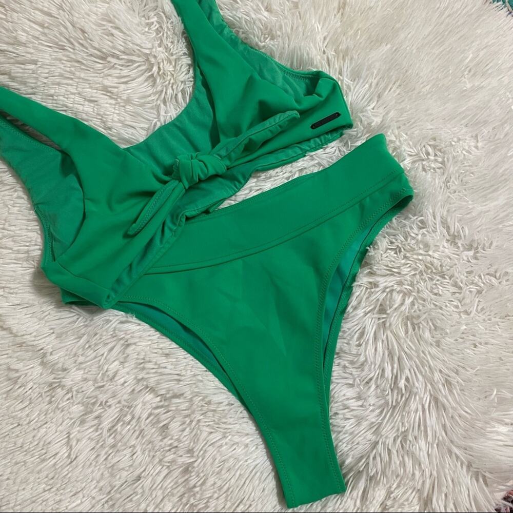 KENDALL + KYLIE • Green Knot Swimsuit Bikini M/L - Picture 4 of 14